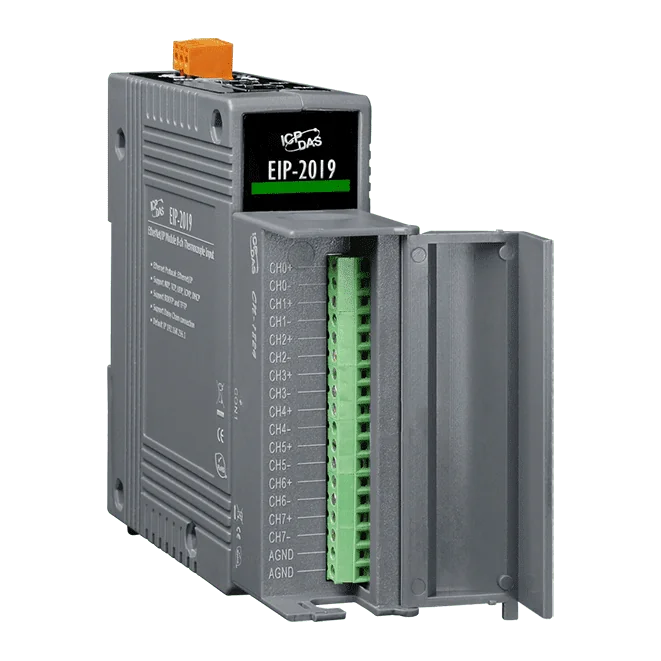 EIP-2019/S EtherNet/IP Module (Isolated 8-ch Universal Analog Input), with CN-1824 Daughter Board