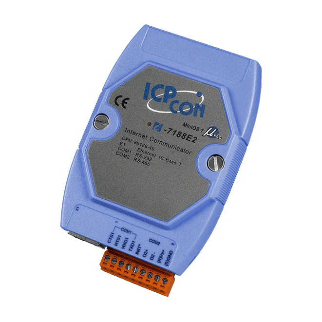 I-7188E2 Programmable Ethernet to 2-Port Serial Converter (RS-232/RS-485)