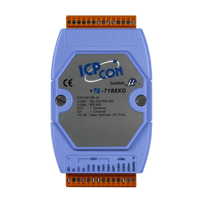 I-7188XG ISaGRAF Palm-Sized Serial PAC with 1 DI and 1 DO