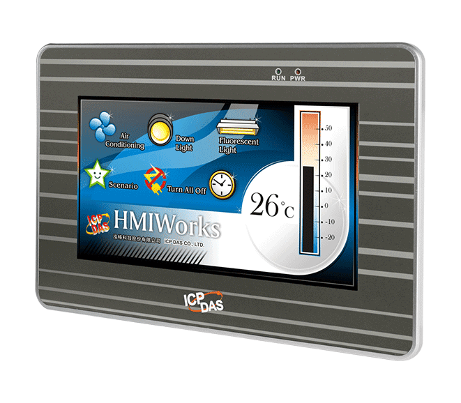 VPD-173X 7-inch Touch HMI Device, 2 x RS-232/RS-485, Ethernet PoE