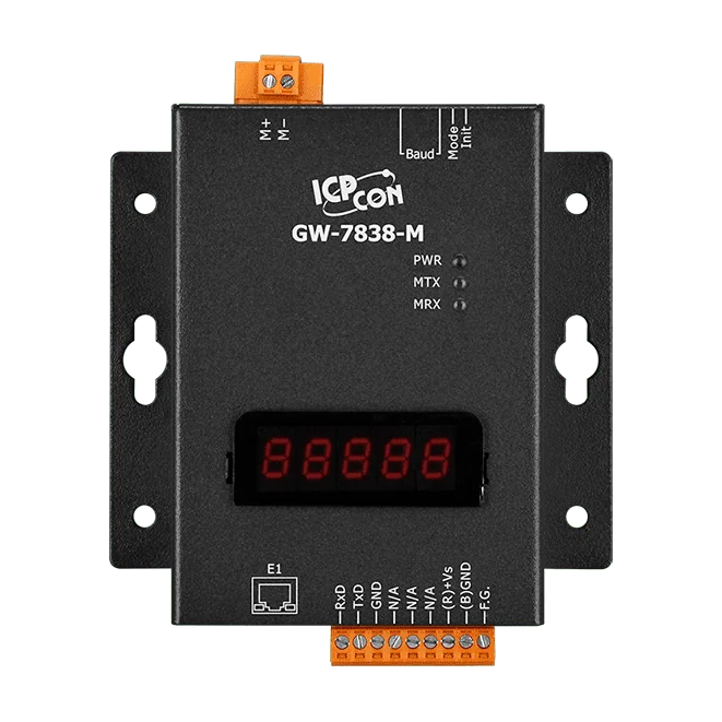 GW-7838-M Modbus TCP to M-Bus Master Gateway, Metal Case