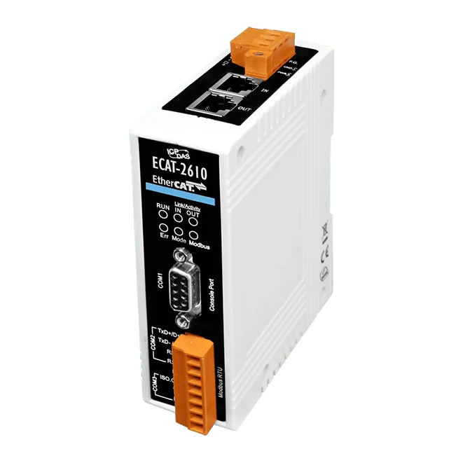 ECAT-2610 EtherCAT to Modbus RTU Gateway, RS-232/422/485