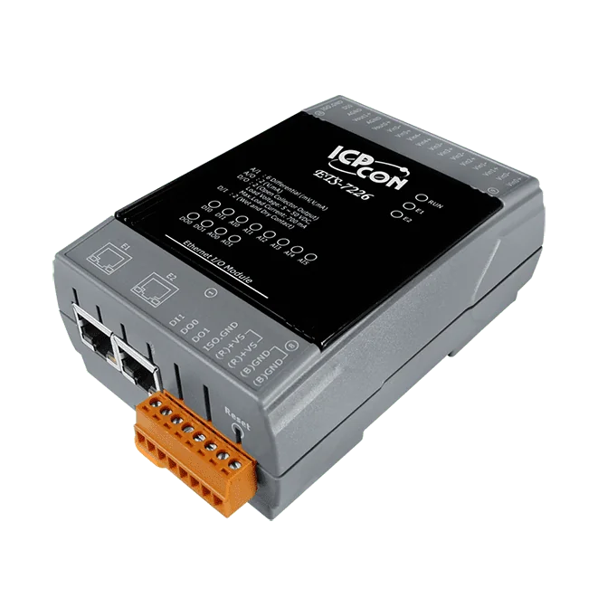 ETS-7226 Ethernet I/O Module, 6-ch AI, 2-ch AO, 2-ch DI/DO with 2-port Switch