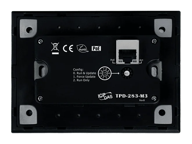 TPD-283-M3 2.8-inch Touch HMI with Ethernet (PoE), Black Cover