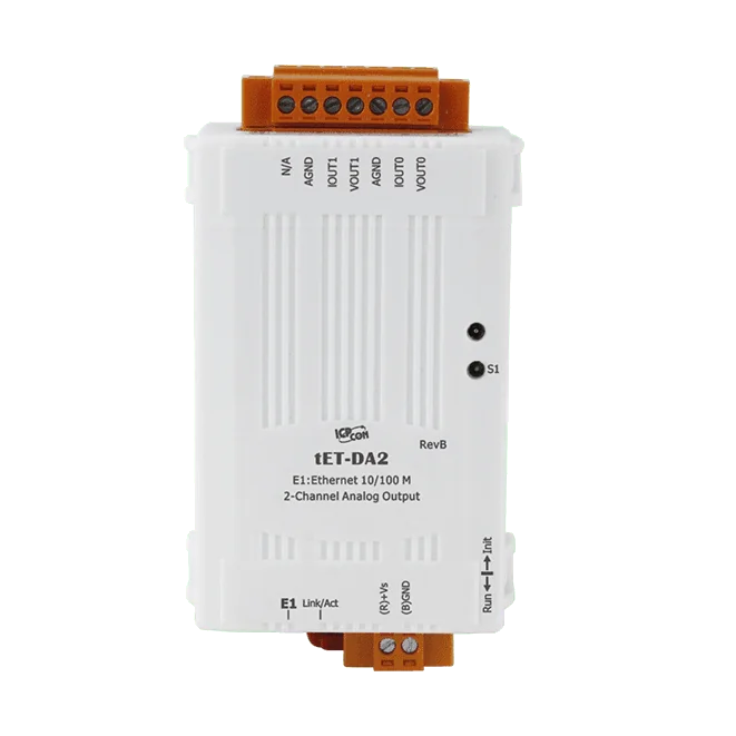 tET-DA2 Tiny Ethernet Module, 2-ch Isolated Analog Output