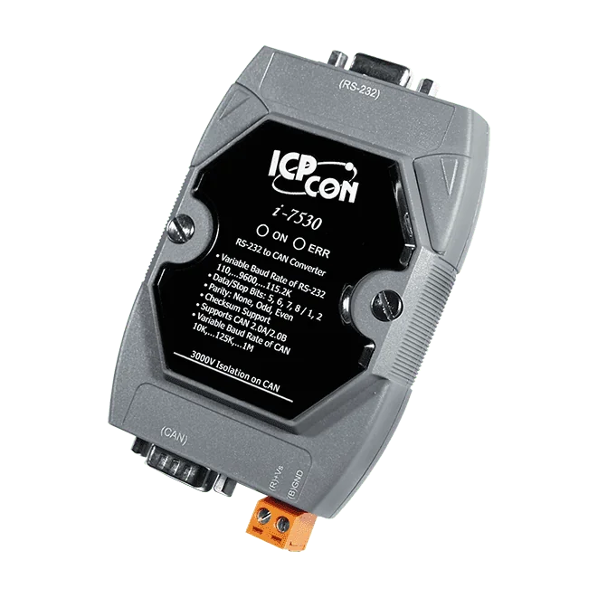 I-7530-G RS-232 to CAN Converter, 3000 VDC Isolated CAN Port