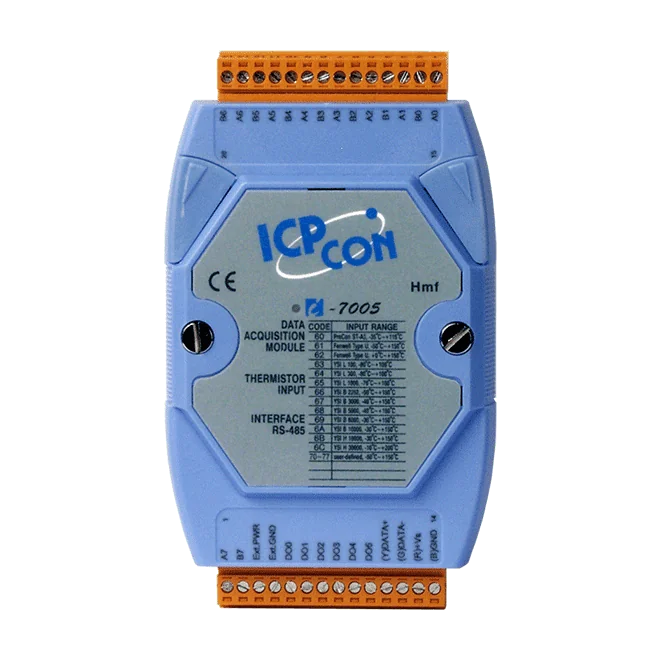 I-7005 Thermistor Input Module, 8-ch RS-485 DCON with 6-ch Sink DO