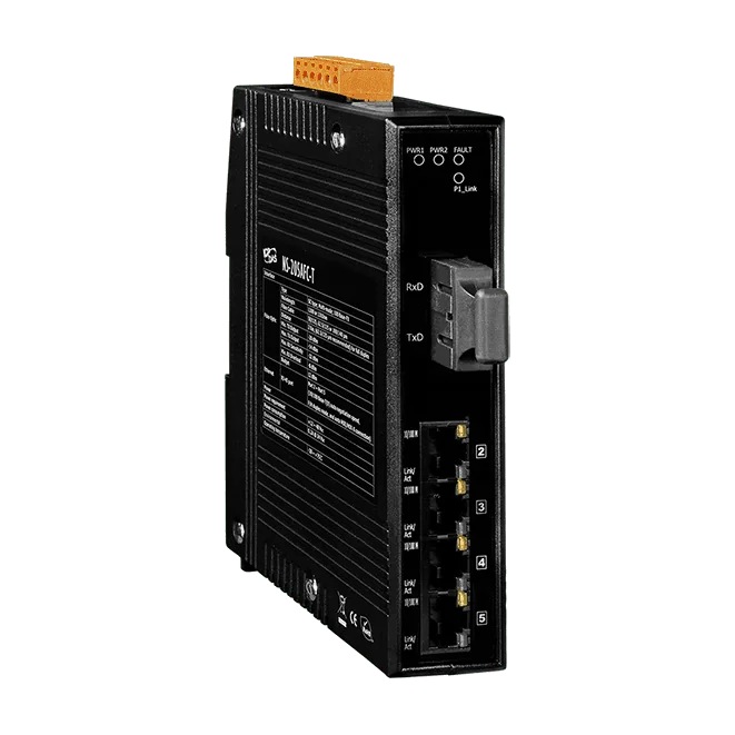 NS-205AFC-T Unmanaged Ethernet Switch, 4-Port + 1 Multi-Mode SC Fibre