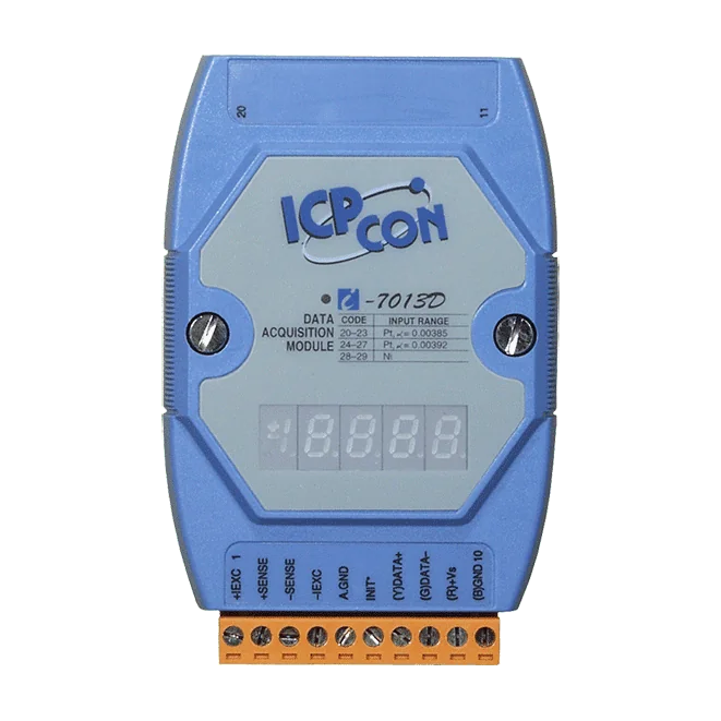 I-7013D RTD Input Module, 1-ch Pt100/Pt1000/Ni120 with LED Display
