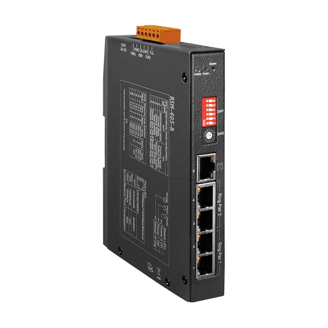 RSM-405-R 5-Port Real-Time Redundant Ring Switch, Industrial Ethernet