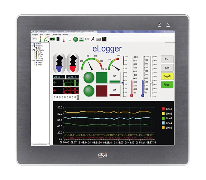 TP-7170 17-inch Panel Mount Resistive Touch Monitor, 1280 x 1024