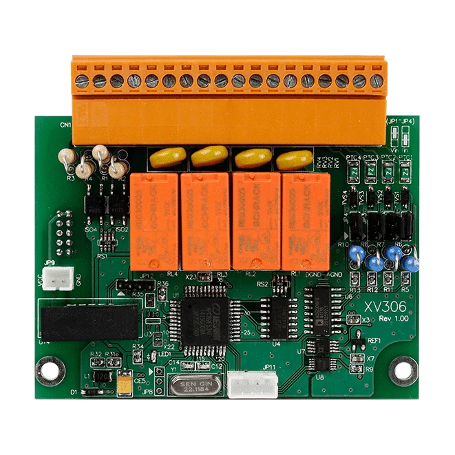 XV306 Expansion Board, 4-ch AI, 4-ch DI (Wet) and 4-ch Power Relay