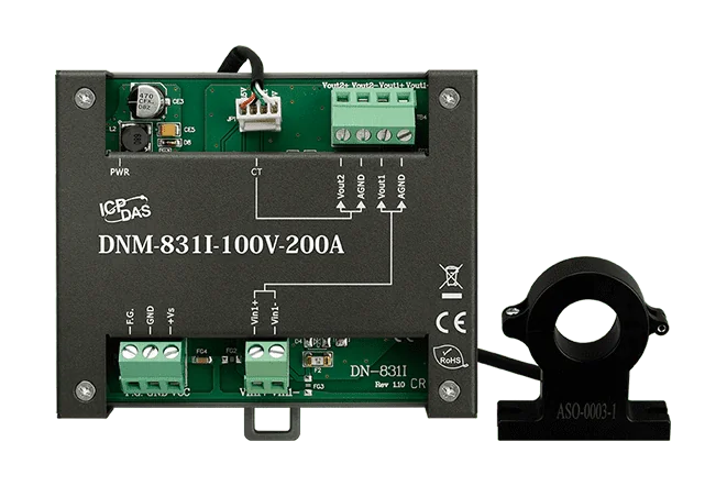 DNM-831I-100V-200A Voltage Attenuator and Current Transformer, ±100 V / ±200 A