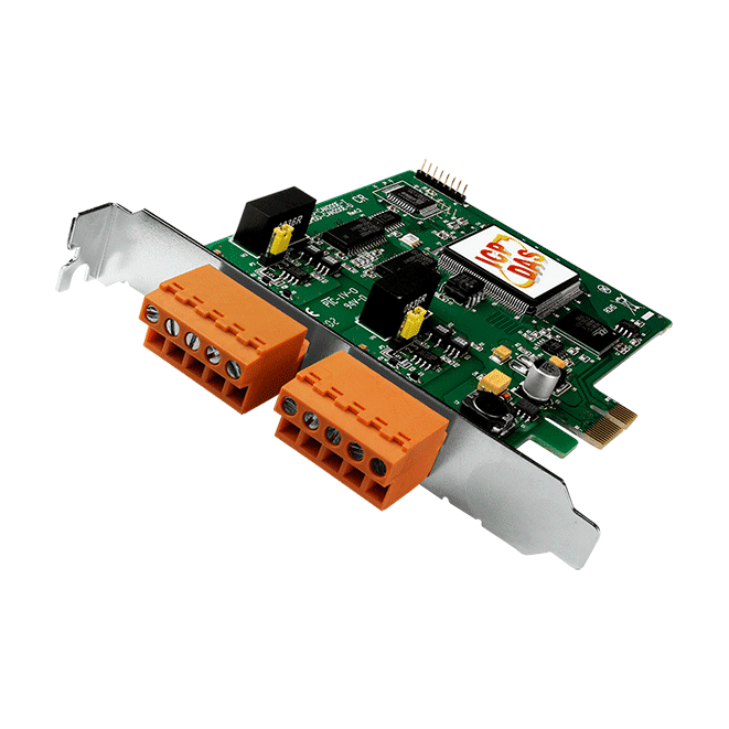 PEX-CAN200i-T 2-Port Isolated CAN Bus PCI Express Card, 5-pin Screw Terminal