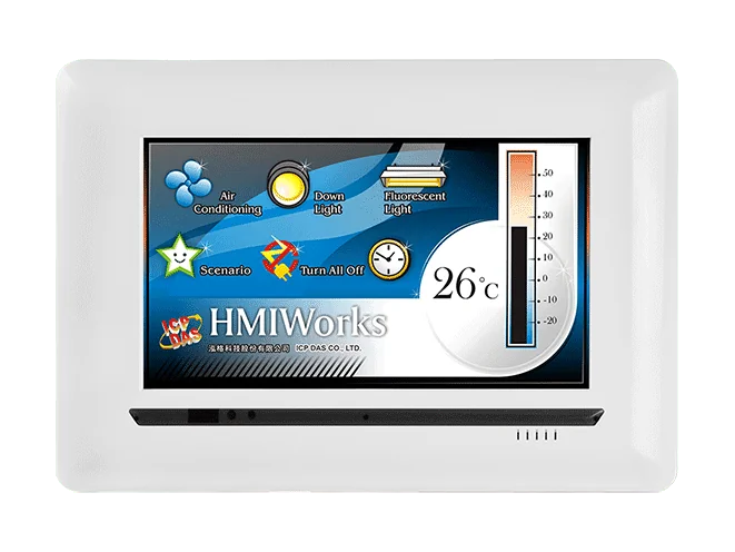 TPD-703 7-inch Touch HMI Device with RS-485, RS-232 and PoE Ethernet