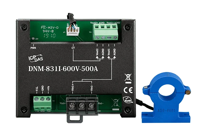 DNM-831I-600V-500A Voltage Attenuator and Current Transformer, 600 V / 500 A