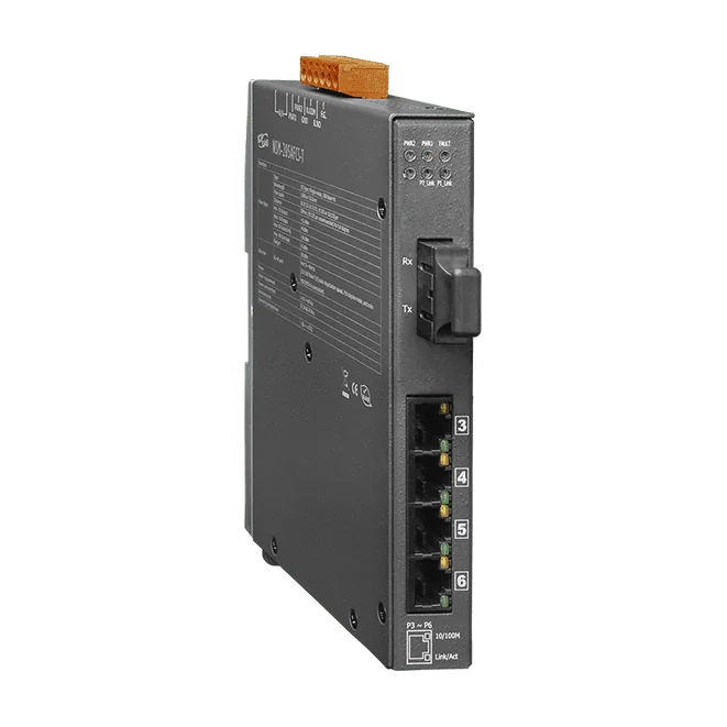 NSM-205AFCS-T Unmanaged Ethernet Switch, 4 RJ-45 + 1 SC Single-mode Fiber