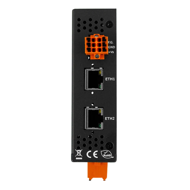 ET-2215H-16 Ethernet I/O Module with 2-port Switch, 16-ch High Speed RTD Input