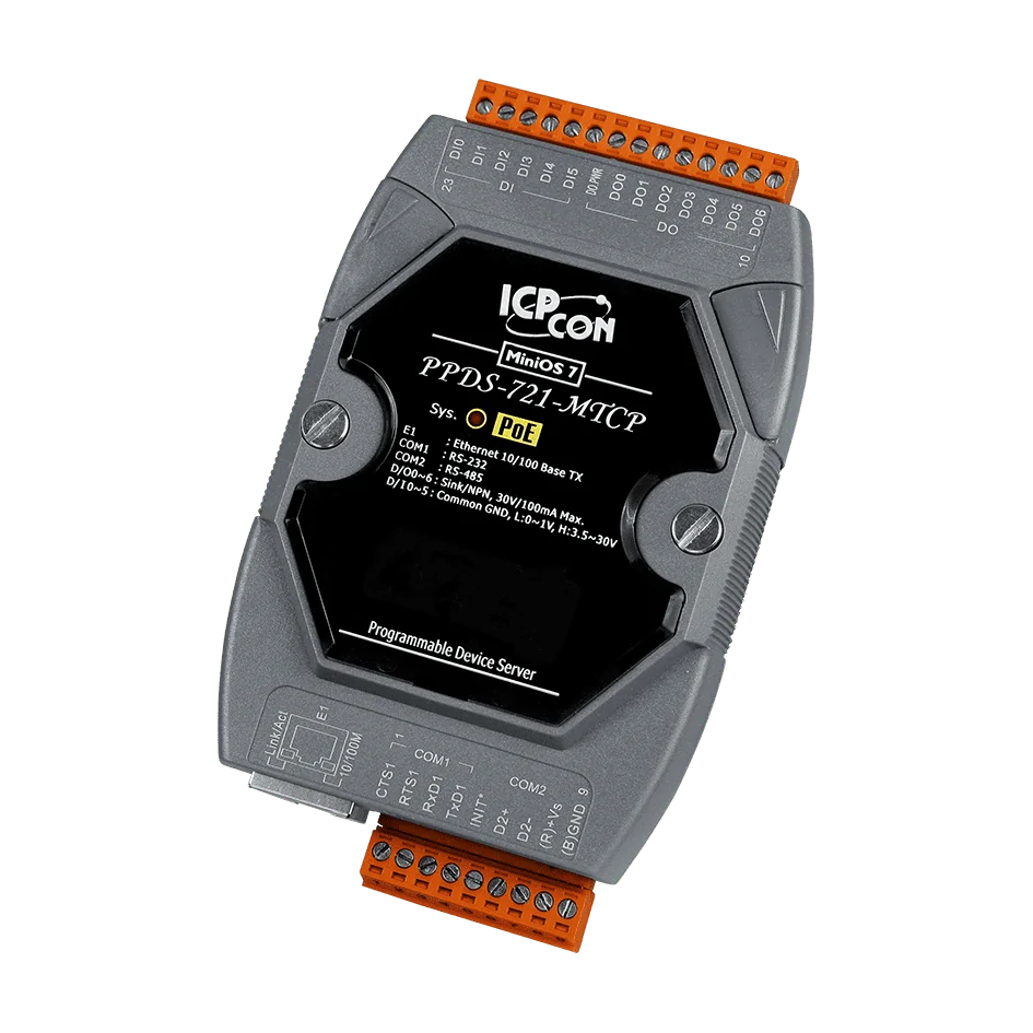 PPDS-721-MTCP Programmable Serial-to-Ethernet Device Server, Modbus Gateway