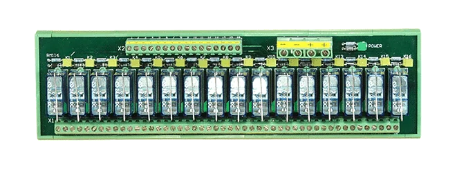 RM-116 16-ch Form C Power Relay Board, 16 A @ 250 VAC