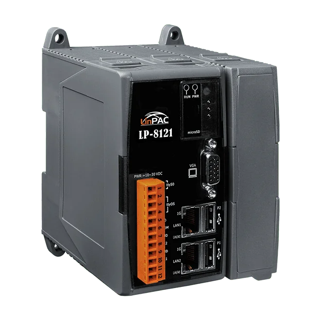 LP-8121 1-slot Linux PAC with Cortex-A8 1 GHz CPU and Redundant Power Inputs