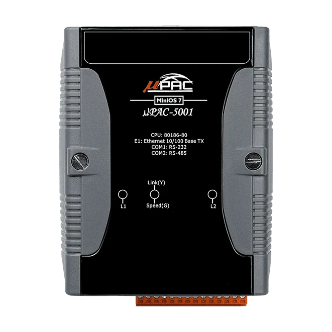 uPAC-5001 Ethernet PAC with MiniOS7 and RS-232/RS-485 Ports