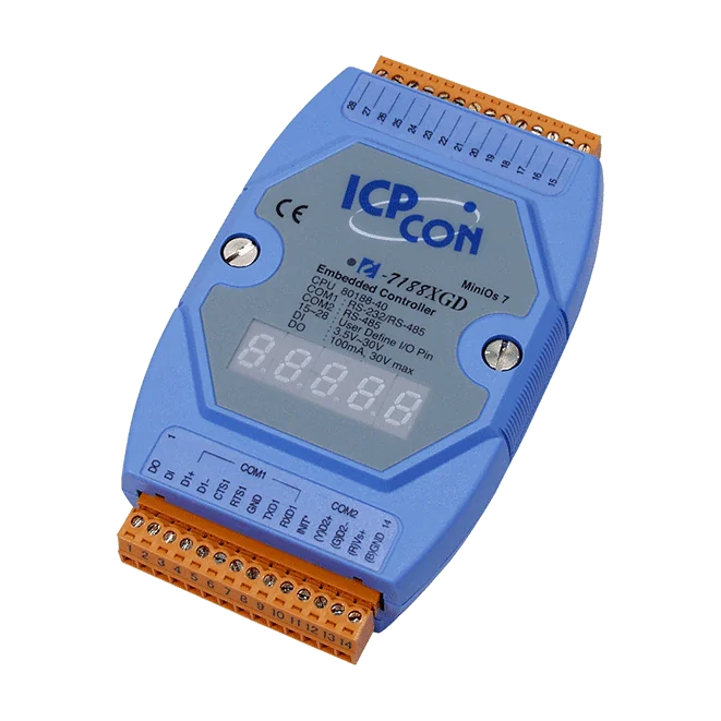 I-7188XGD ISaGRAF Palm-Sized Serial PAC with 5-Digit 7-Segment LED Display