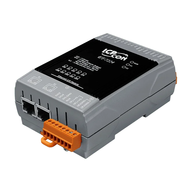 ET-7224 Ethernet I/O Module, 4-ch AO, 5-ch DI, 5-ch DO with 2-port Switch