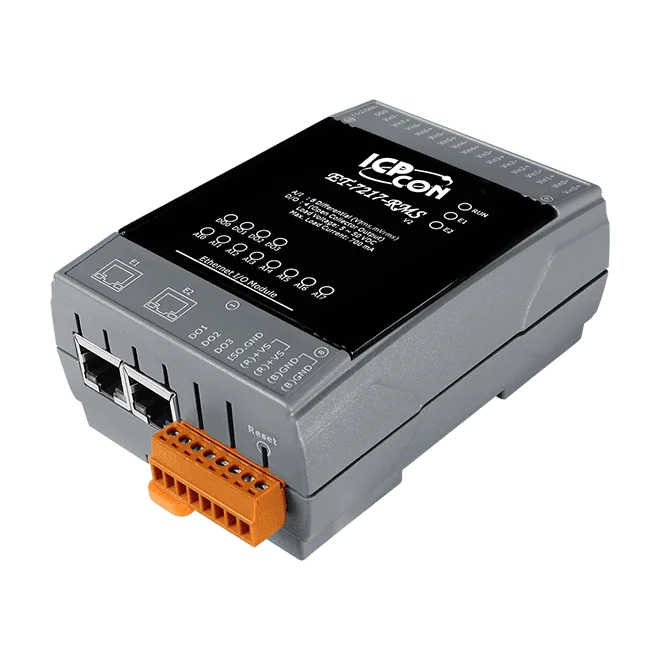 ET-7217RMS Ethernet I/O Module, 8-ch True RMS AI, 4-ch DO, 2-port Switch