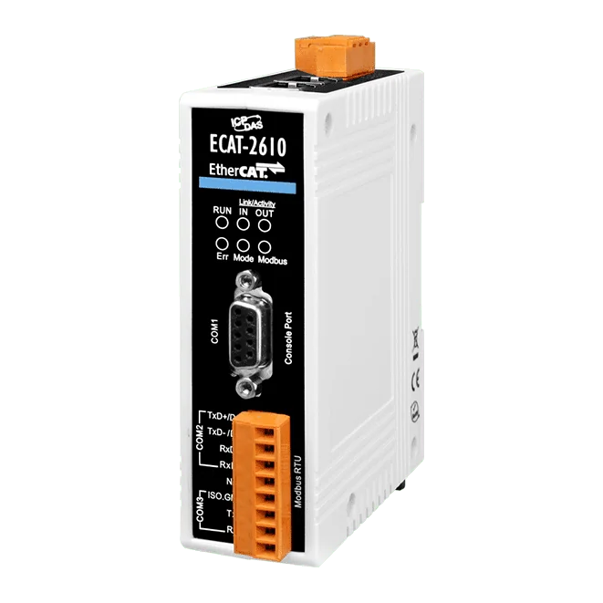ECAT-2610 EtherCAT to Modbus RTU Gateway, RS-232/422/485