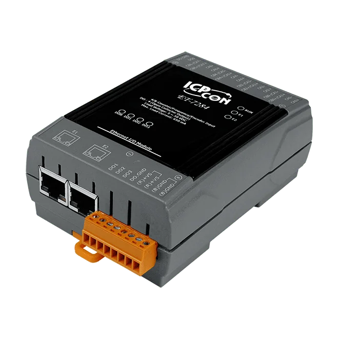 ET-7284 Ethernet I/O Module with 2-port Ethernet Switch, 4/8-ch Counter/Frequency/Encoder Input, 4-ch DO