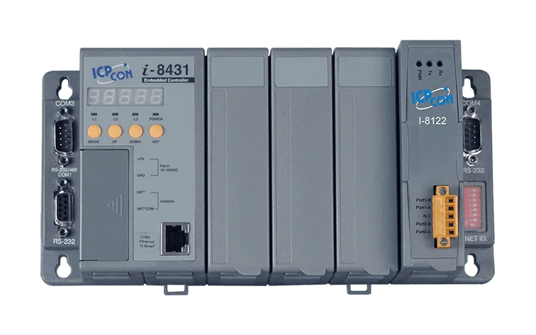 I-8431-G 4-Slot Ethernet Embedded Controller, 80188-40 CPU with MiniOS7