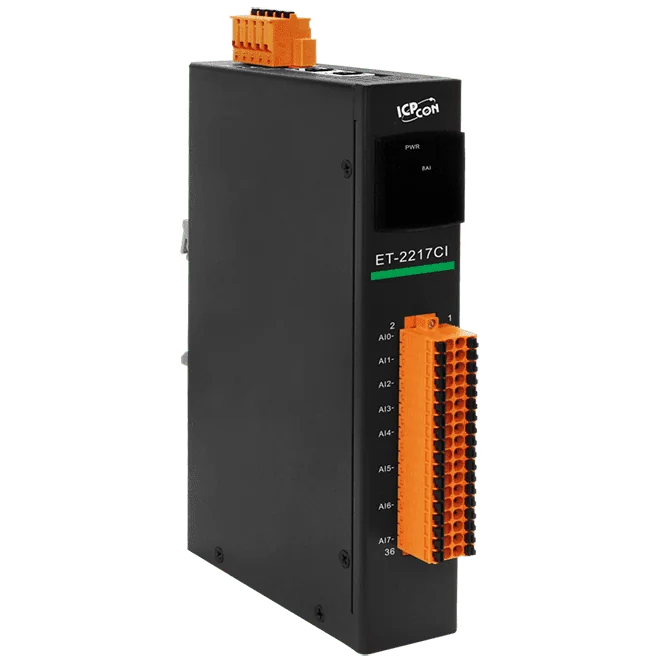 ET-2217CI Ethernet I/O Module, 8-ch Analog Input with 2-port Switch
