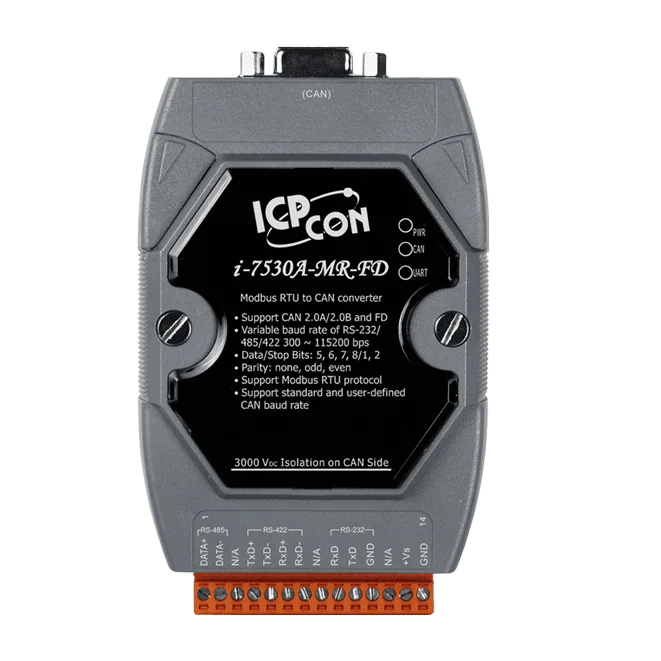 I-7530A-MR-FD-G Modbus RTU to CAN Converter