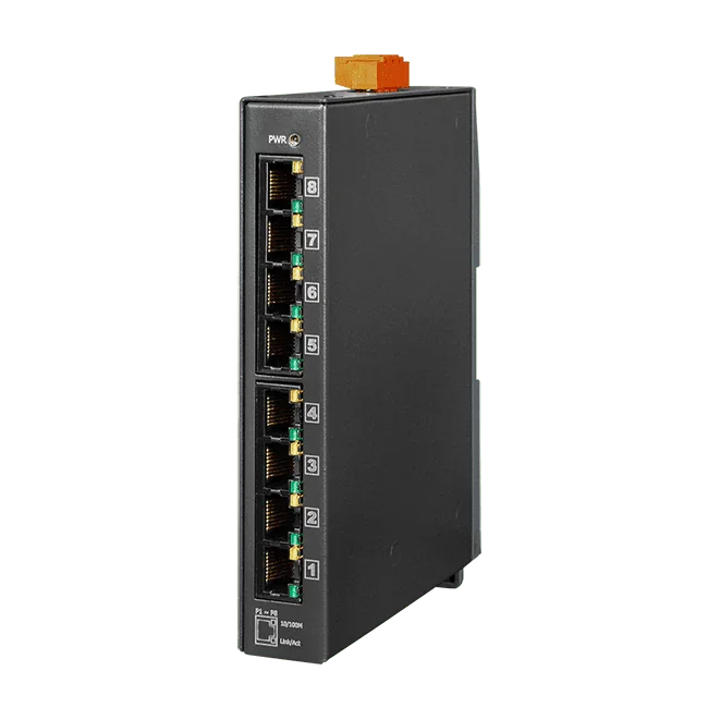 NSM-208A Unmanaged 8-Port Industrial 10/100 Mbps Ethernet Switch, Metal Case