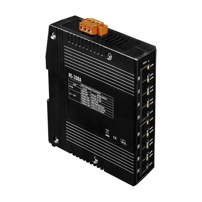 NS-208A Unmanaged 8-Port Industrial 10/100 Mbps Ethernet Switch