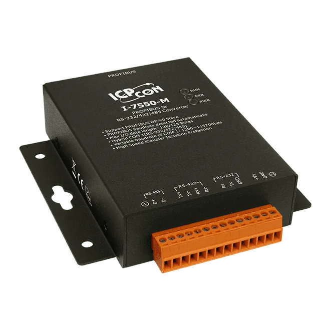 I-7550-M PROFIBUS to RS-232/422/485 Converter, Metal Case
