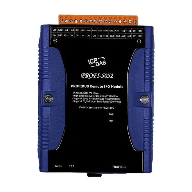 PROFI-5052 PROFIBUS DP-V0 Remote I/O Module, 12-ch Isolated Digital Input