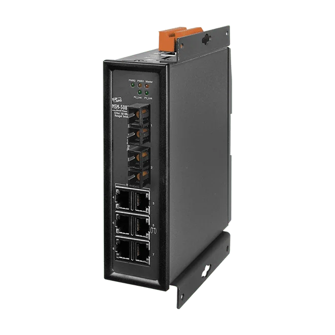 MSM-508FC-T 8-port Layer 2 Managed Ethernet Switch, 2-Fiber SC Multi-mode