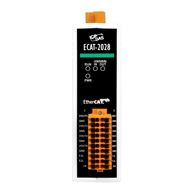 ECAT-2028 EtherCAT I/O Module, 8-ch Isolated Analog Output