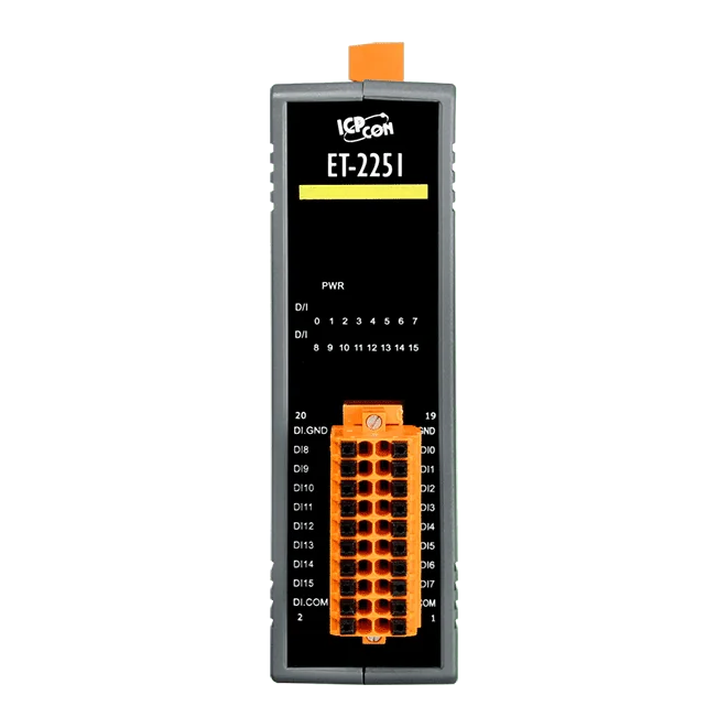 ET-2251 Ethernet I/O Module, 16-ch DI with 2-port Ethernet Switch
