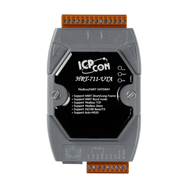 HRT-711-UTA Modbus TCP/UDP to HART Gateway for -40 °C Applications