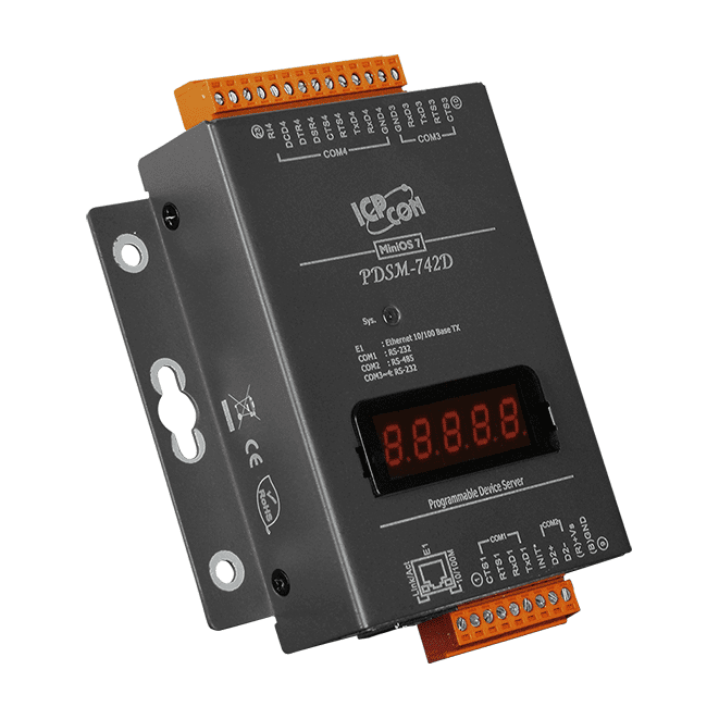 PDSM-742D Programmable Device Server, 3x RS-232 and 1x RS-485, Metal Case