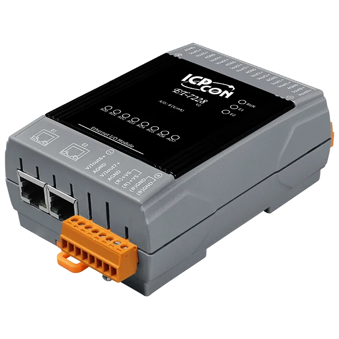 ET-7228 Ethernet I/O Module, 8-ch Analog Output with 2-port Switch