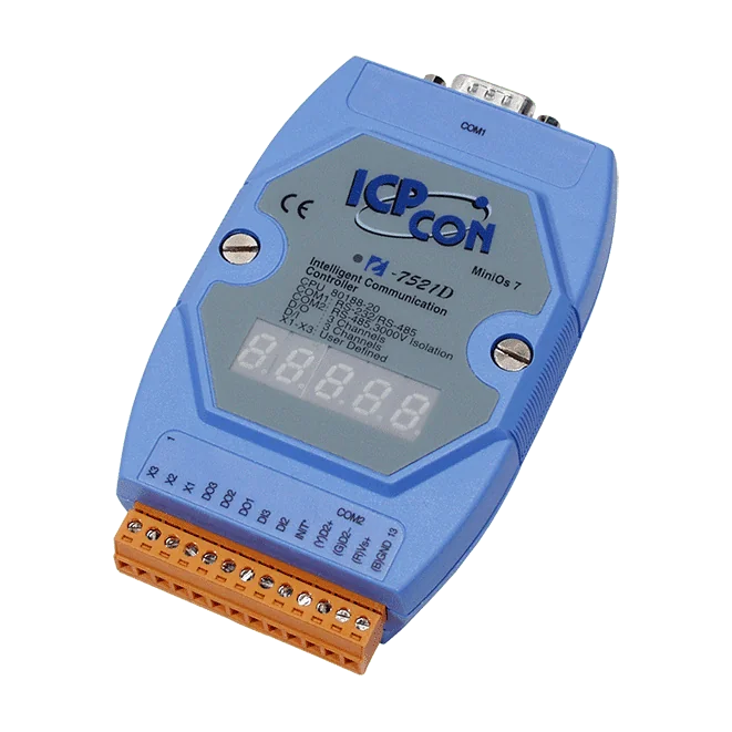 I-7521D Addressable RS-485 to RS-232/RS-485 Converter with 2 DI/3 DO