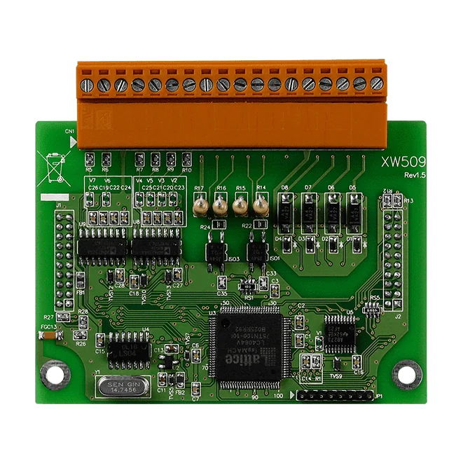XW509 XW-board Expansion Board, 2-port RS-232 with 4-ch Isolated DI and DO