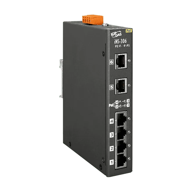 iNS-306 6-Port 10/100 Mbps PoE PSE IoT Switch with Web GUI