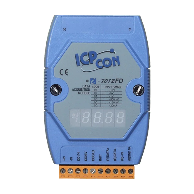 I-7012FD 1-ch Analog Input Module with LED Display, DCON, Fast Sampling