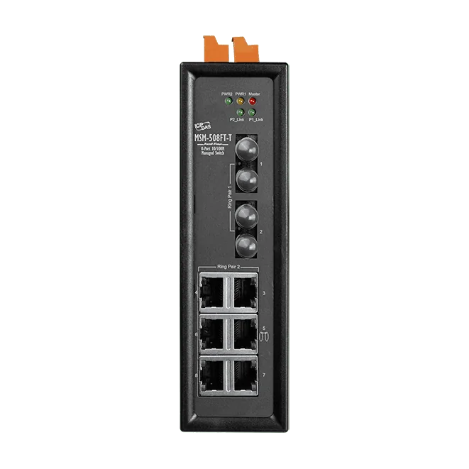 MSM-508FT-T 8-port Layer 2 Managed Switch with 2-Fiber Multi-mode ST