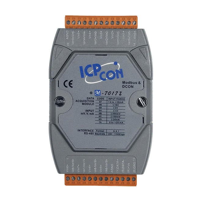 M-7017Z-G 10/20-ch Analog Input Module, High Voltage Protection, RS-485